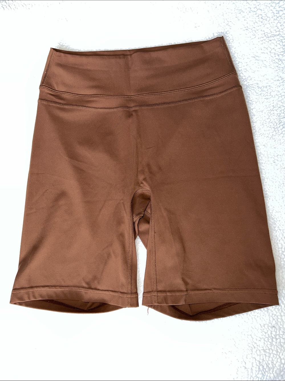 Brown butter soft biker shorts